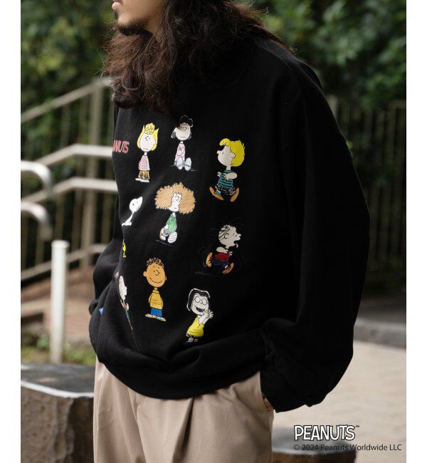 VENCE share style「PEANUTS ピーナッツ SNOOPY スヌーピー TP GANGスウェット」|スウェット・ジャージ|ブラック
