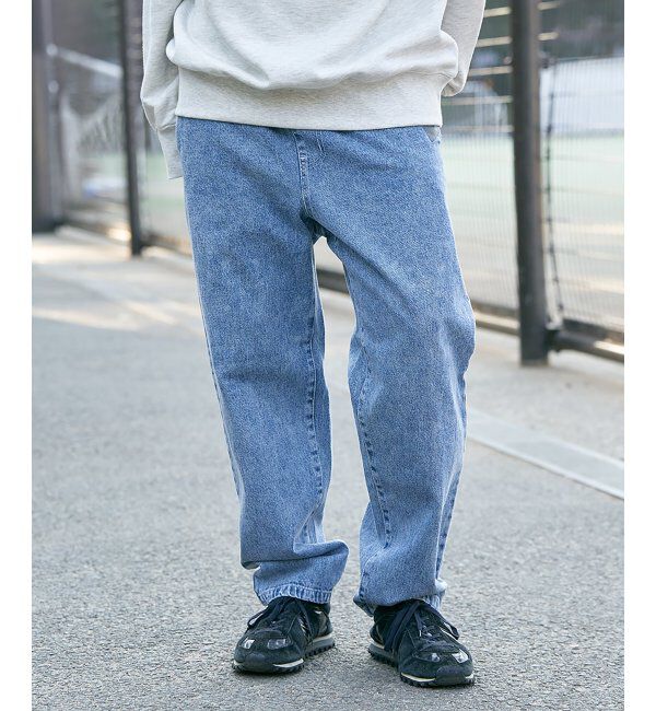 VENCE share style「デニムイージーパンツ」|その他|ライトブルー