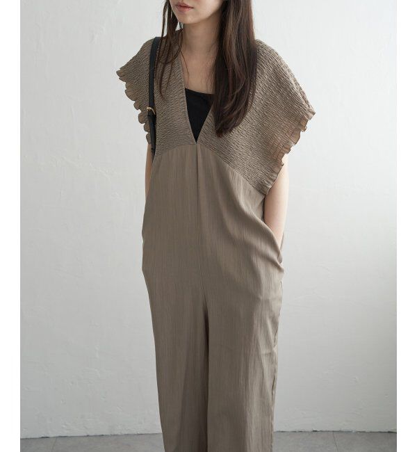 VENCE share style「シャーリングオールインワン」|オールインワン|ベージュ