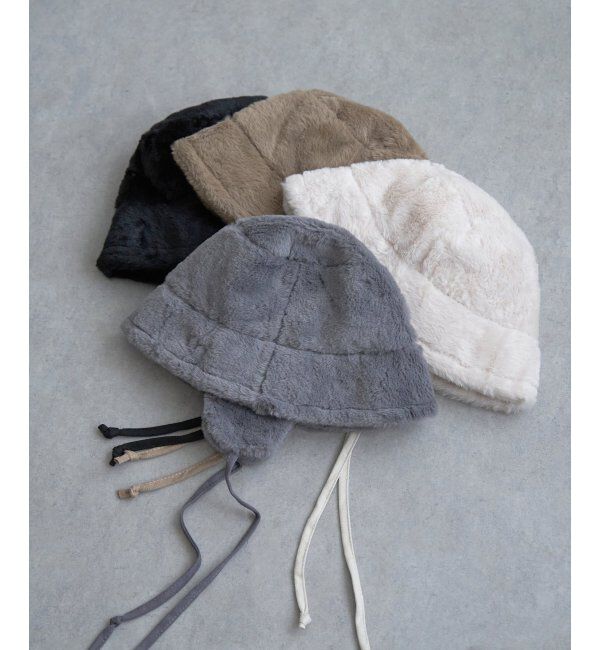 VENCE share style「イヤーフラップ付きファーバケハ」|その他|グレー