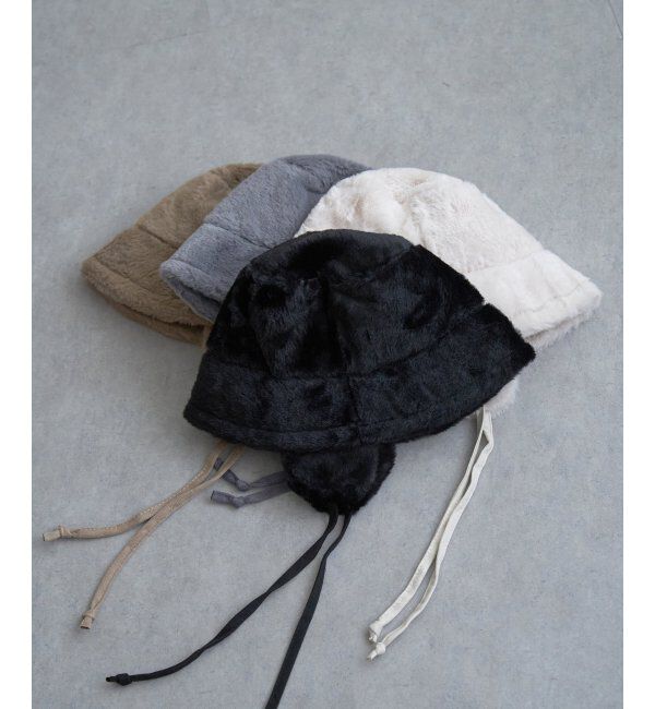 VENCE share style「イヤーフラップ付きファーバケハ」|その他|ブラック