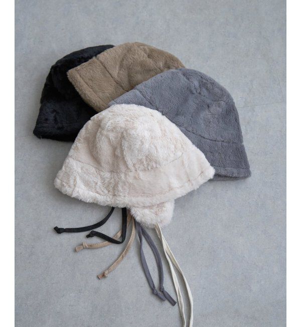 VENCE share style「イヤーフラップ付きファーバケハ」|その他|アイボリー