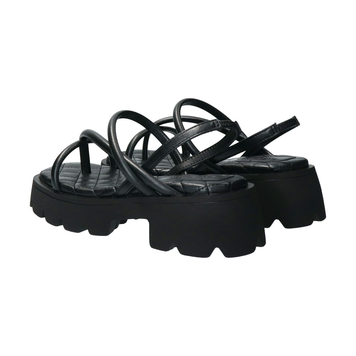 Bridget Birkin「【Bridget Birkin】ストラップデザイン厚底スクエアサンダル」|サンダル|