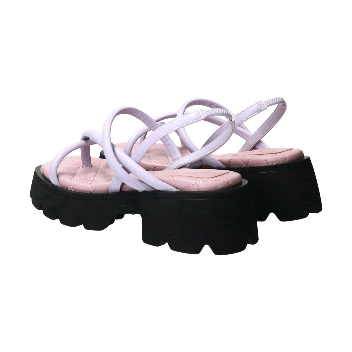 Bridget Birkin「【Bridget Birkin】ストラップデザイン厚底スクエアサンダル」|サンダル|