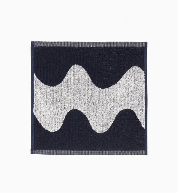 Marimekko「Lokki ミニタオル」|タオル|ﾀﾞｰｸﾌﾞﾙｰ&times;ｵﾌﾎﾜｲﾄ