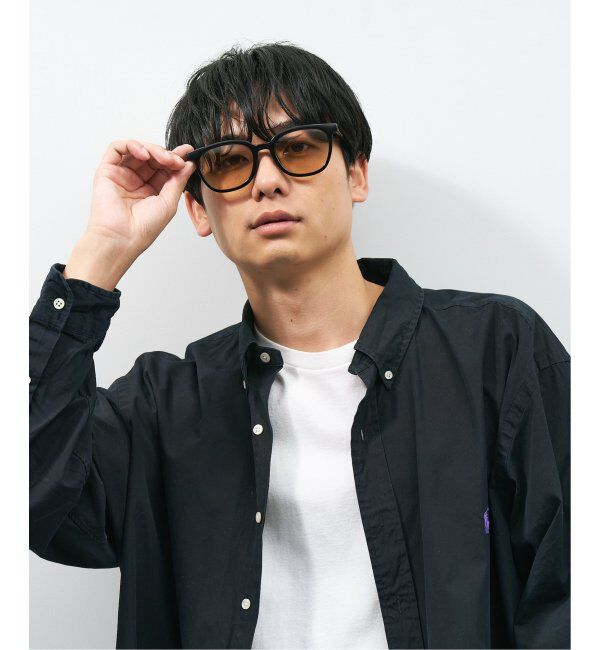  「【WEB限定】ウェリントン型 サングラス | 軽量 カラーレンズ トレンド 紫外線対策 UVカット 大きめサイズ」|サングラス|ブラック系その他1