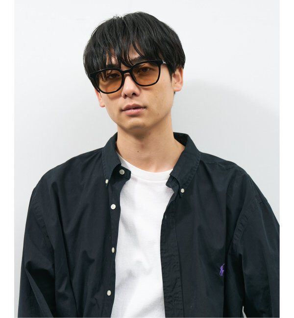  「【WEB限定】ウェリントン型 サングラス | 軽量 カラーレンズ トレンド 紫外線対策 UVカット 大きめサイズ」|サングラス|