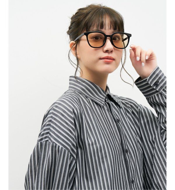  「【WEB限定】ウェリントン型 サングラス | 軽量 カラーレンズ トレンド 紫外線対策 UVカット 大きめサイズ」|サングラス|