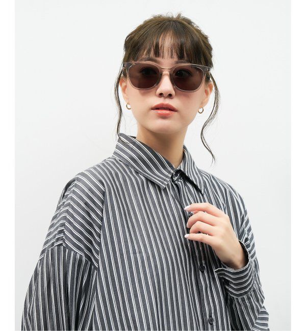  「【WEB限定】ウェリントン型 サングラス | 軽量 カラーレンズ トレンド 紫外線対策 UVカット 大きめサイズ」|サングラス|