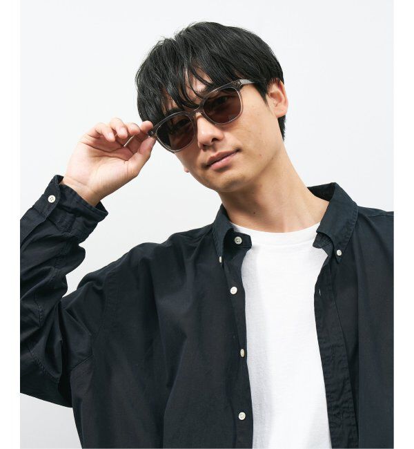  「【WEB限定】ウェリントン型 サングラス | 軽量 カラーレンズ トレンド 紫外線対策 UVカット 大きめサイズ」|サングラス|