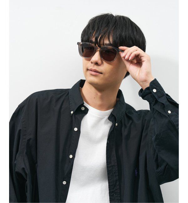  「【WEB限定】ウェリントン型 サングラス | 軽量 カラーレンズ トレンド 紫外線対策 UVカット 大きめサイズ」|サングラス|