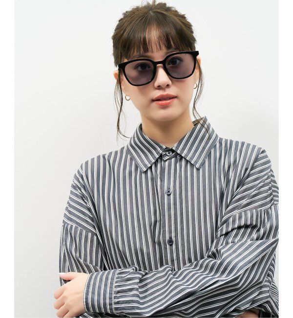  「【WEB限定】ウェリントン型 サングラス | 軽量 カラーレンズ トレンド 紫外線対策 UVカット 大きめサイズ」|サングラス|