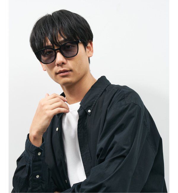  「【WEB限定】ウェリントン型 サングラス | 軽量 カラーレンズ トレンド 紫外線対策 UVカット 大きめサイズ」|サングラス|