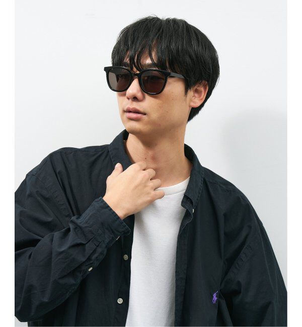  「【WEB限定】ウェリントン型 サングラス | 軽量 カラーレンズ トレンド 紫外線対策 UVカット 大きめサイズ」|サングラス|