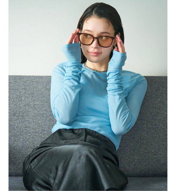  「【WEB限定】ウェリントン型 サングラス | 軽量 カラーレンズ トレンド 紫外線対策 UVカット 大きめサイズ」|サングラス|