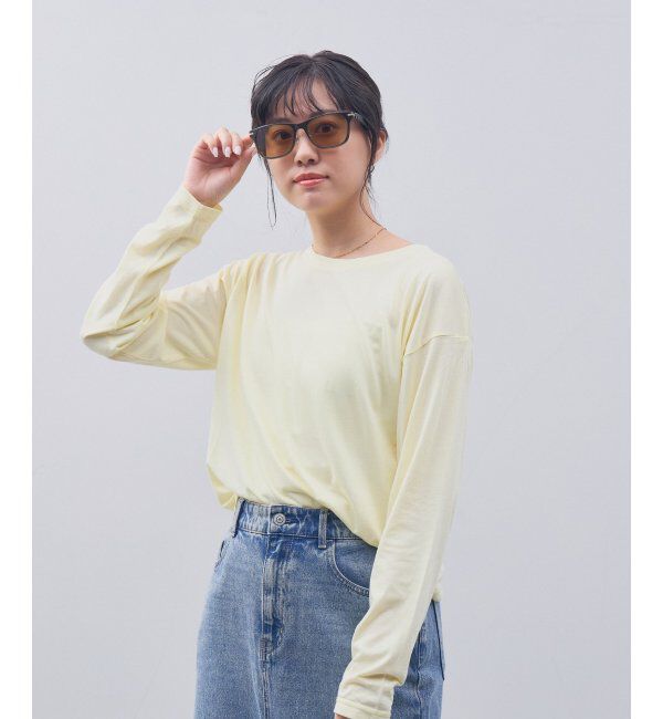  「SUNCUTGlasses/UV100%CUT サングラス レザー調 ラバーテンプル 紫外線対策 UV対策 UVカット ズレ落ち防止」|サングラス|オリーブ