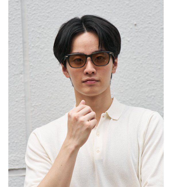  「SUNCUTGlasses/UV100%CUT サングラス レザー調 ラバーテンプル 紫外線対策 UV対策 UVカット ズレ落ち防止」|サングラス|