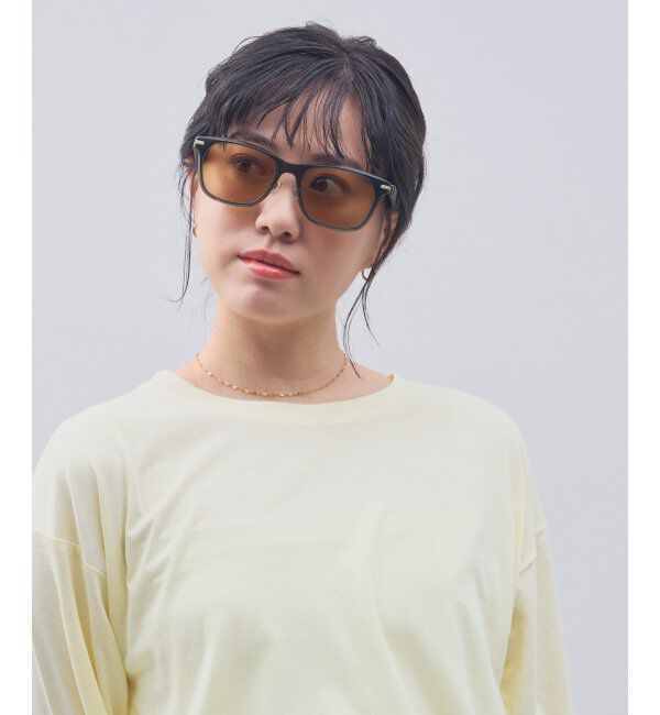  「SUNCUTGlasses/UV100%CUT サングラス レザー調 ラバーテンプル 紫外線対策 UV対策 UVカット ズレ落ち防止」|サングラス|