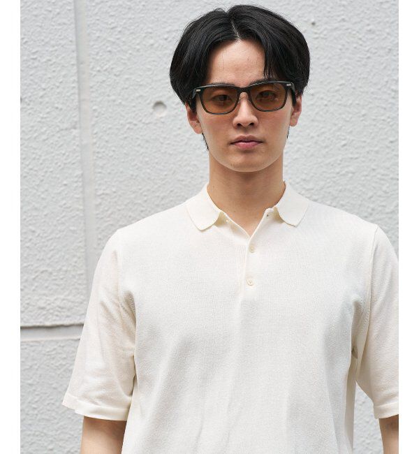  「SUNCUTGlasses/UV100%CUT サングラス レザー調 ラバーテンプル 紫外線対策 UV対策 UVカット ズレ落ち防止」|サングラス|