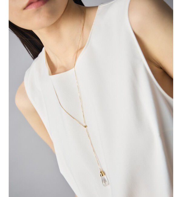 Jouete「[ドロップ] ロング ネックレス パール」|ネックレス|