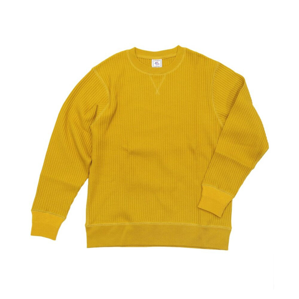 BACKYARD FAMILY「JEMORGAN サーマル JB001-52C 通販 ワッフル ロンT ビッグワッフル」|Tシャツ・カットソー|イエロー1