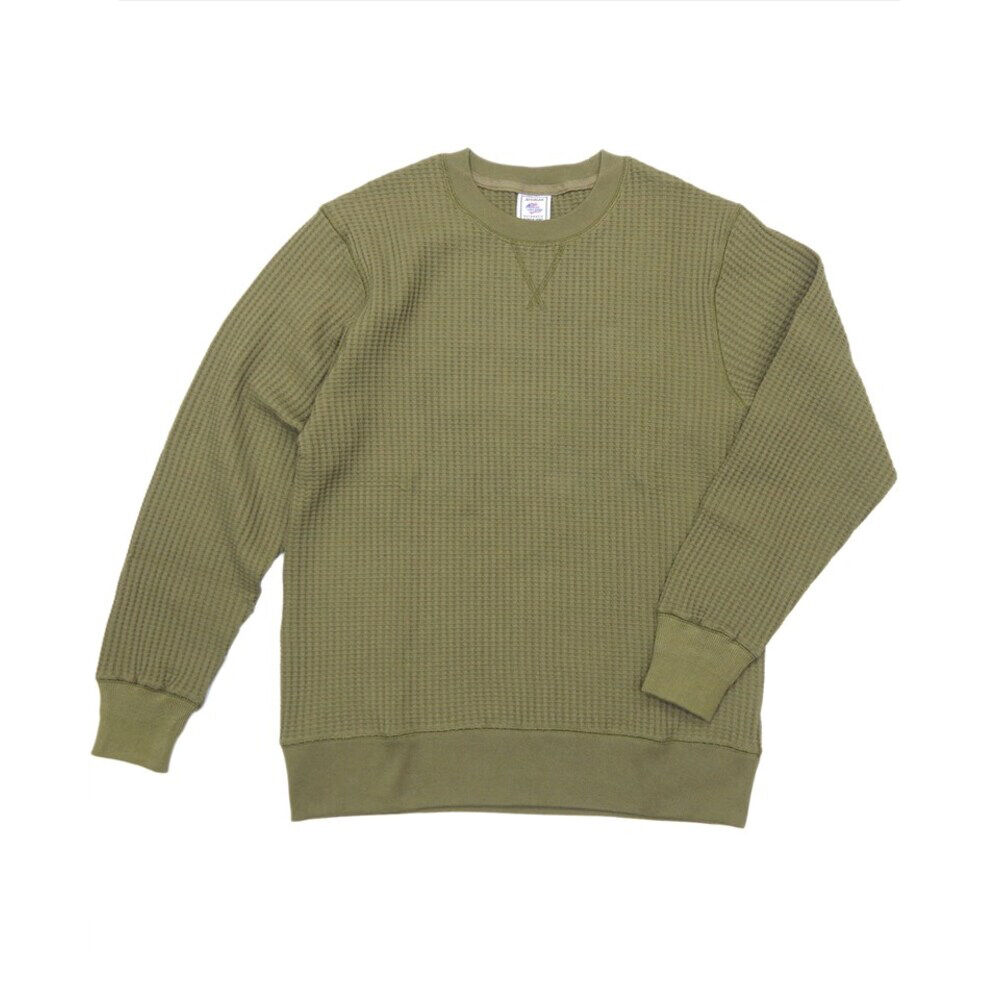 BACKYARD FAMILY「JEMORGAN サーマル JB001-52C 通販 ワッフル ロンT ビッグワッフル」|Tシャツ・カットソー|グリーン1