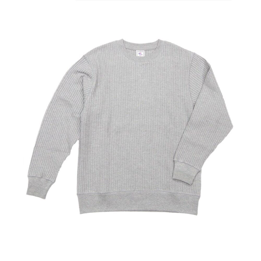 BACKYARD FAMILY「JEMORGAN サーマル JB001-52C 通販 ワッフル ロンT ビッグワッフル」|Tシャツ・カットソー|グレー1