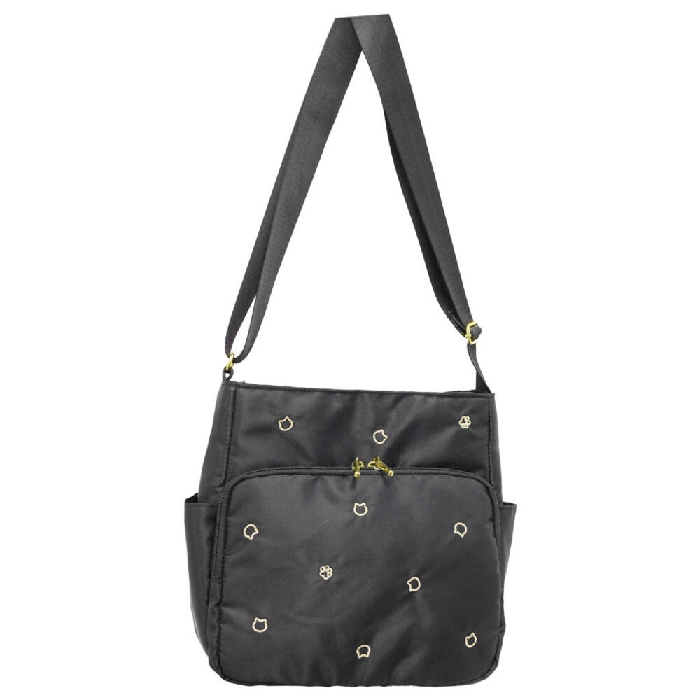 BACKYARD FAMILY「ショルダーバッグ 刺? 猫 通販 ショルダーバック ショルダー 肩掛け ななめ掛け 斜めかけ」|ショルダー・メッセンジャー|ブラック3