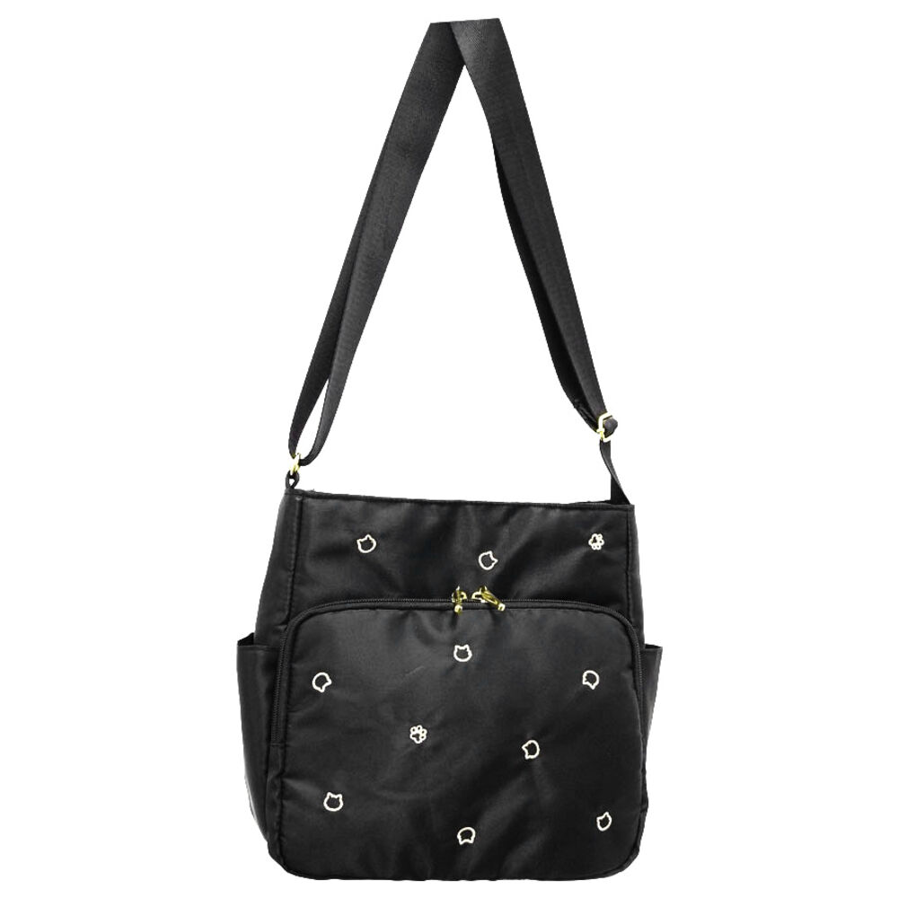 BACKYARD FAMILY「ショルダーバッグ 刺? 猫 通販 ショルダーバック ショルダー 肩掛け ななめ掛け 斜めかけ」|ショルダー・メッセンジャー|ブラック4