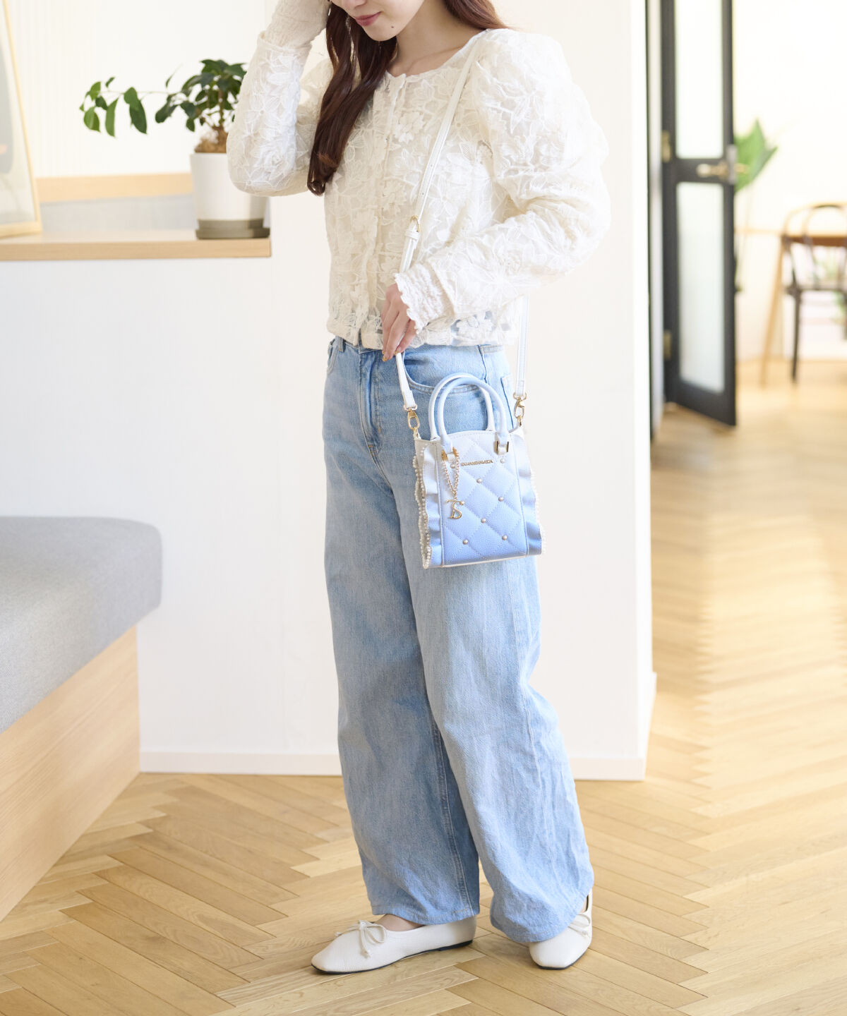 Samantha Vega「グラデーションパールフラッタースマホショルダー」|ショルダー・メッセンジャー|