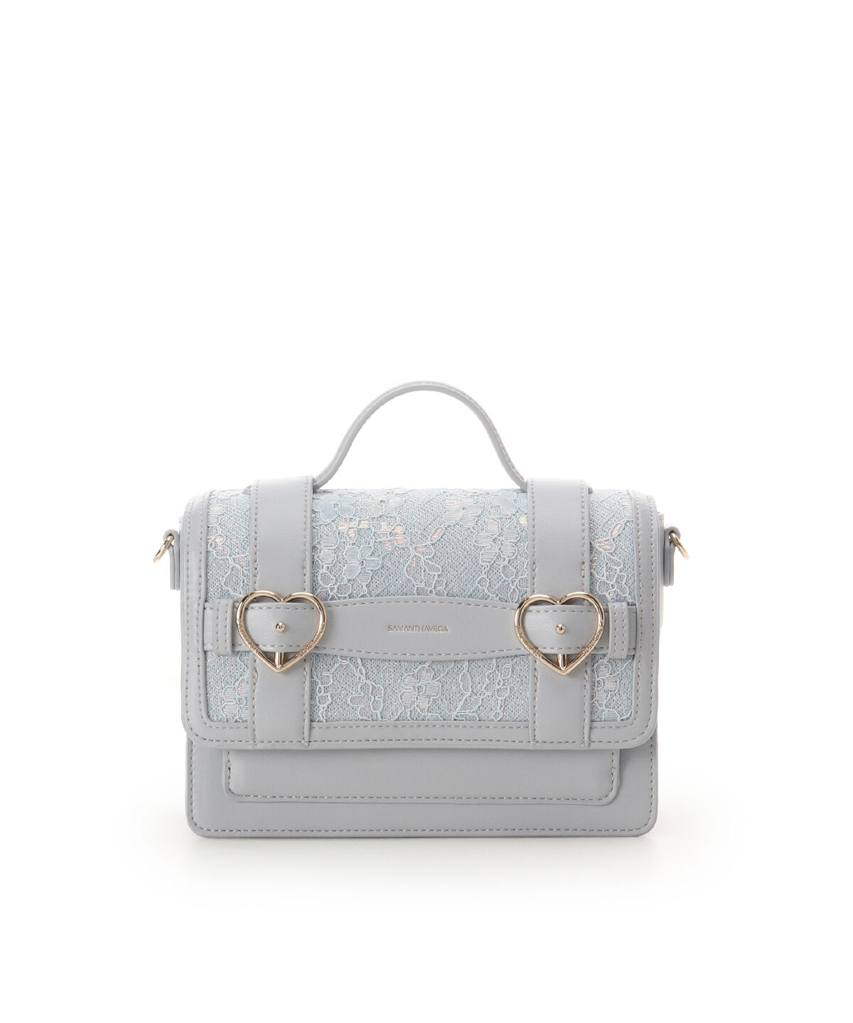 Samantha Vega「レースハートベルトサッチェルショルダーバッグ」|ショルダー・メッセンジャー|ライトブルー