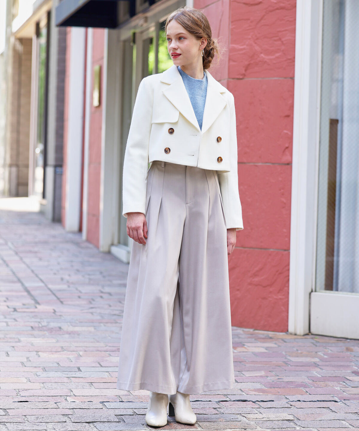 アンドクチュール「ウールメルトンショートジャケットコート」|その他|