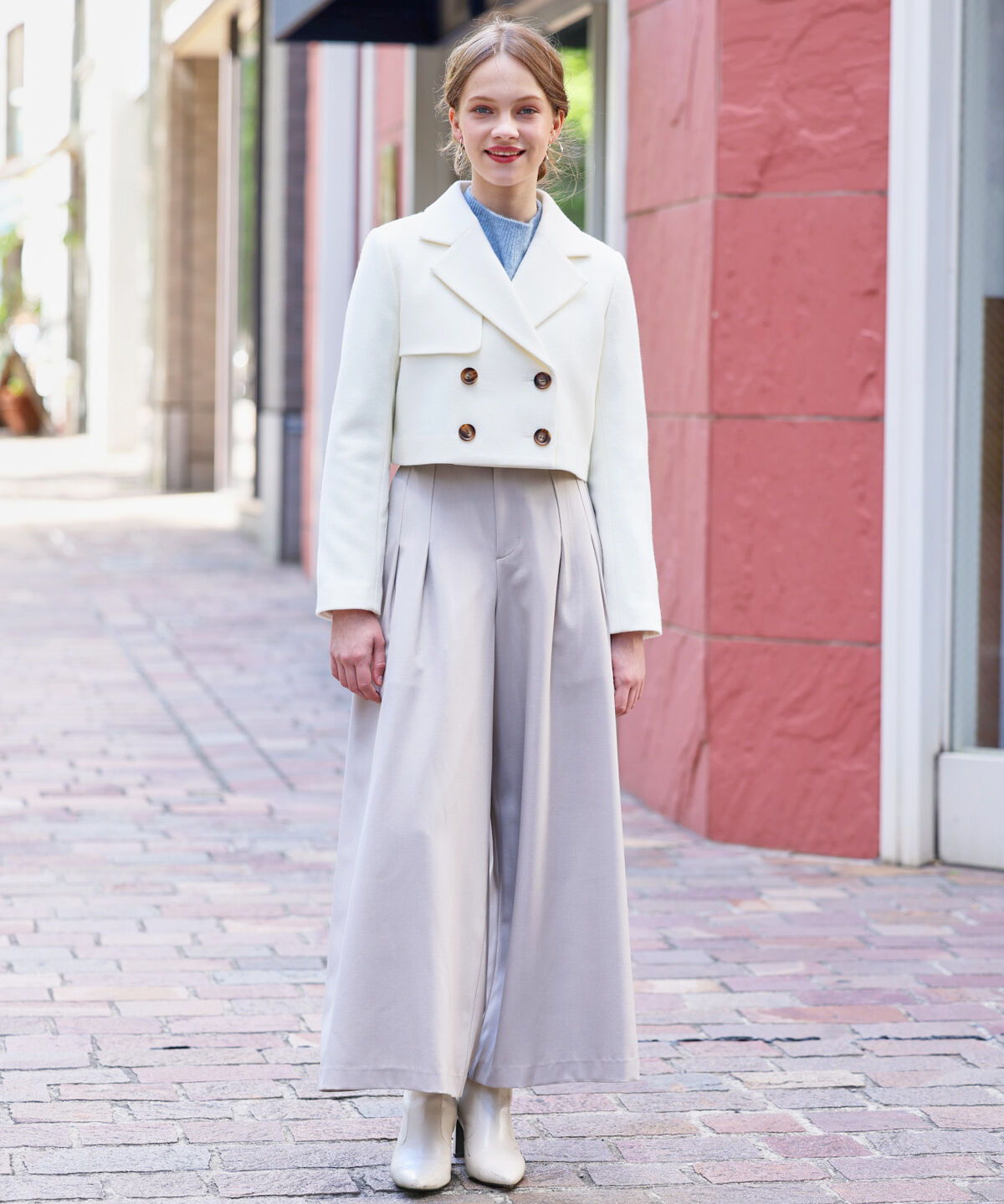 アンドクチュール「ウールメルトンショートジャケットコート」|その他|