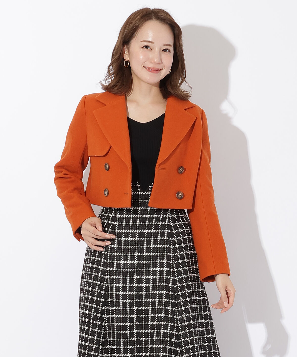 アンドクチュール「ウールメルトンショートジャケットコート」|その他|