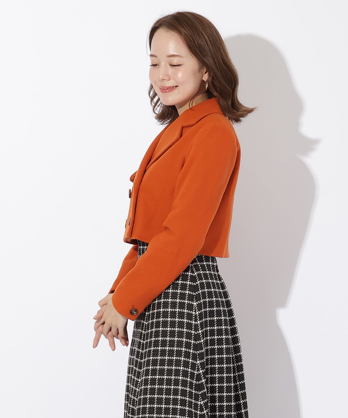 アンドクチュール「ウールメルトンショートジャケットコート」|その他|