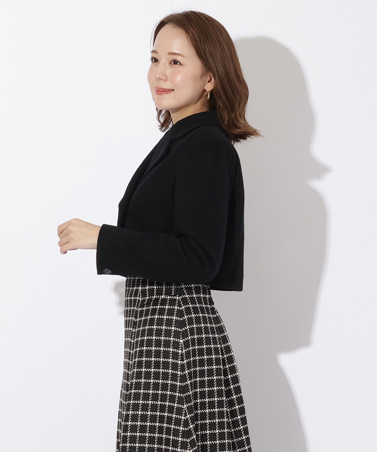 アンドクチュール「ウールメルトンショートジャケットコート」|その他|