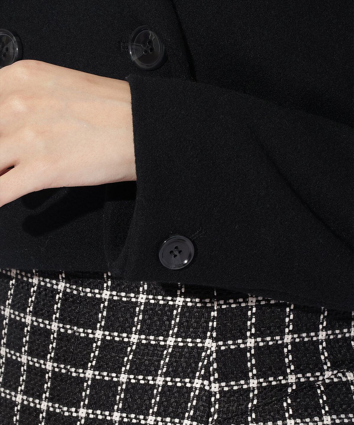 アンドクチュール「ウールメルトンショートジャケットコート」|その他|