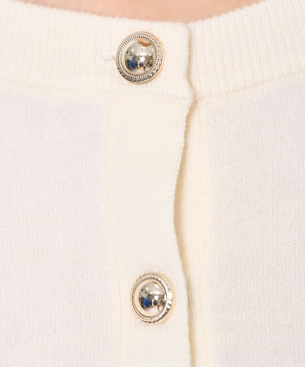 アンドクチュール「刺繍クルーネック長袖カーディガン」|カーディガン|