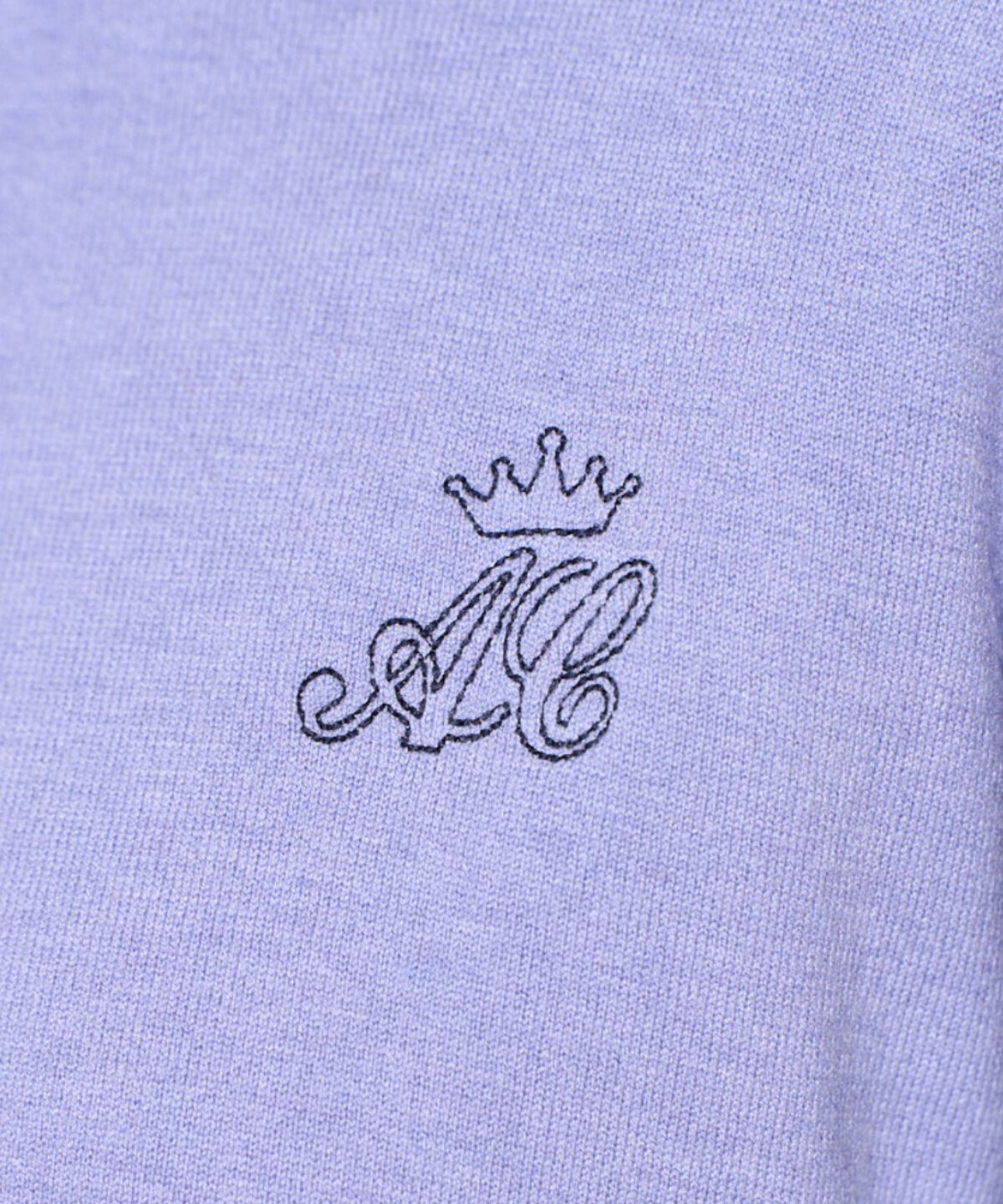 アンドクチュール「刺繍クルーネック長袖カーディガン」|カーディガン|