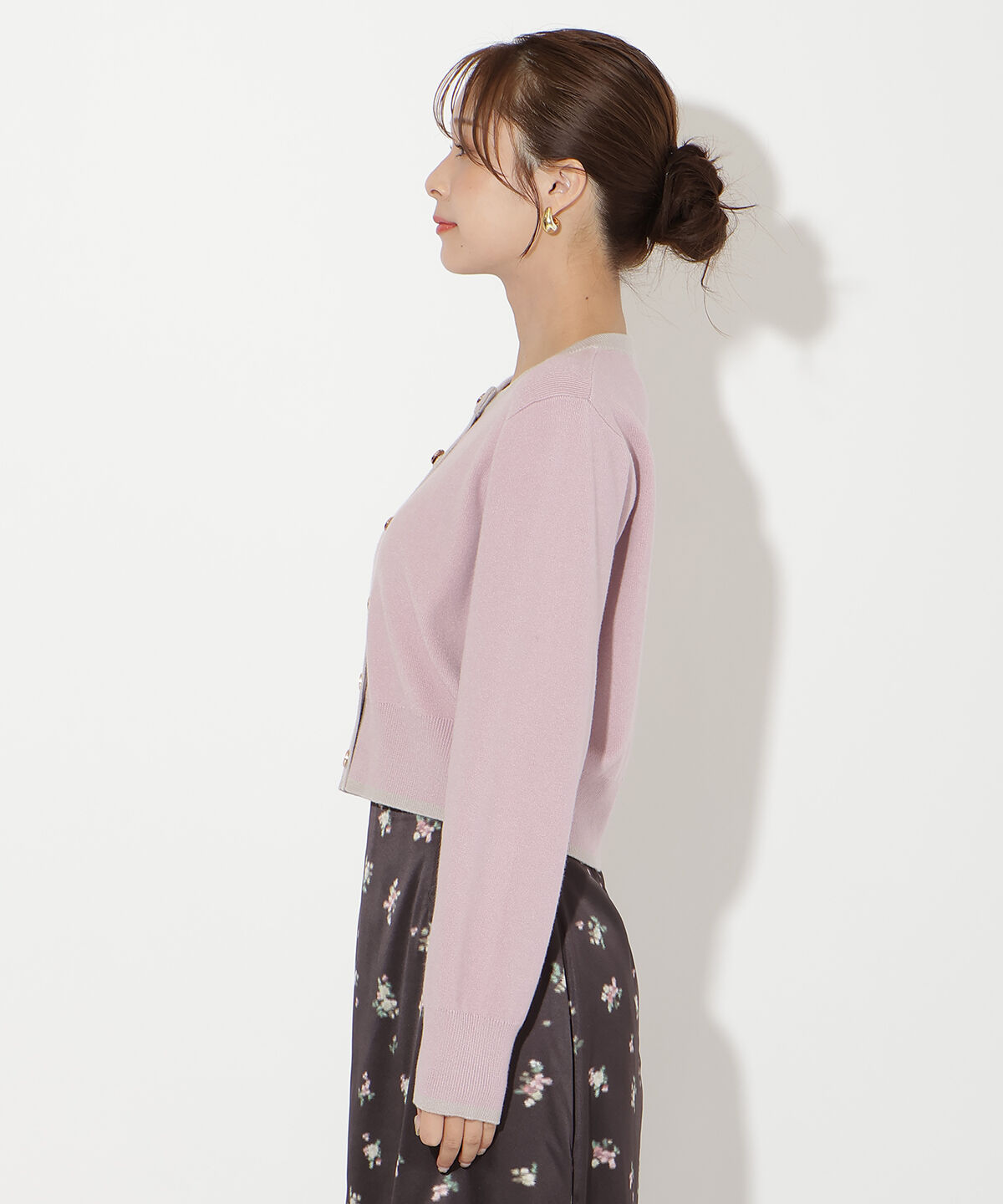 アンドクチュール「配色カーディガン」|カーディガン|