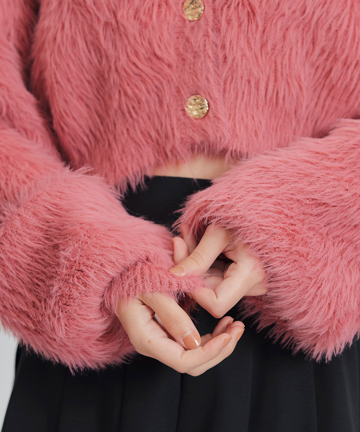 REDYAZEL「コンパクトシャギーニットカーディガン」|カーディガン|