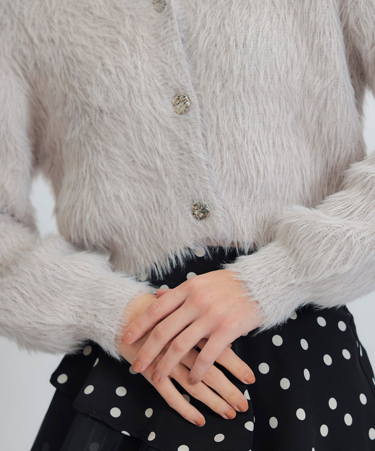 REDYAZEL「コンパクトシャギーニットカーディガン」|カーディガン|