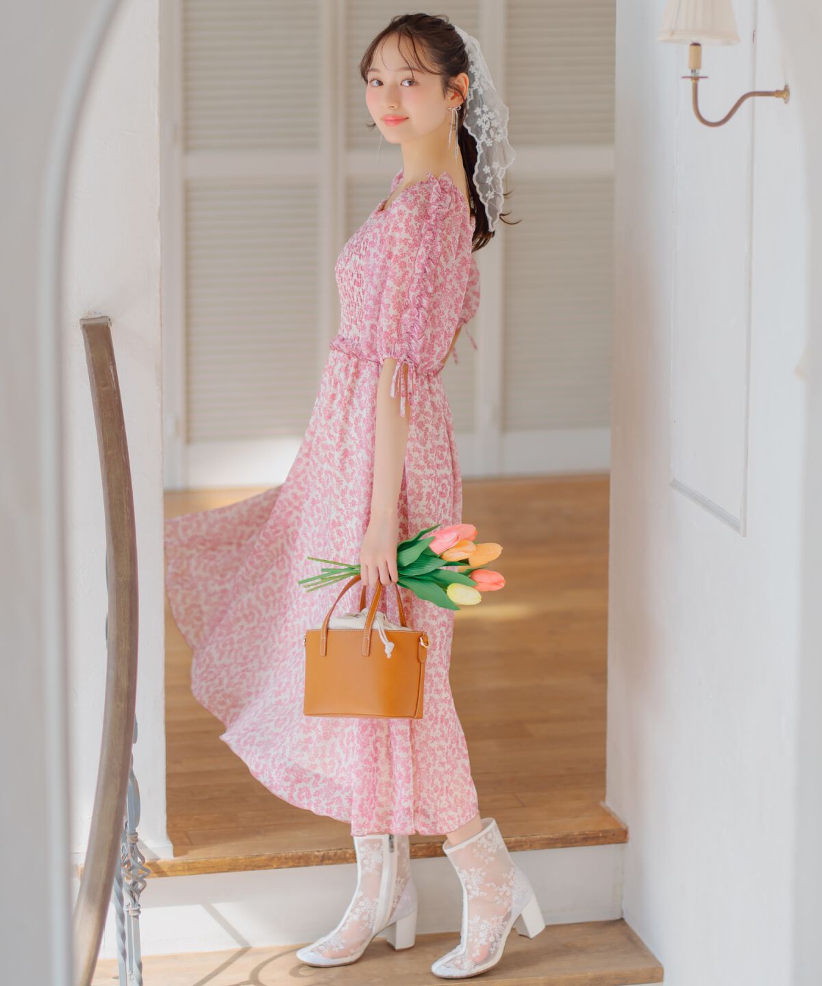 WILLSELECTION「ミニフラワーシャーリングワンピース」|ワンピース|