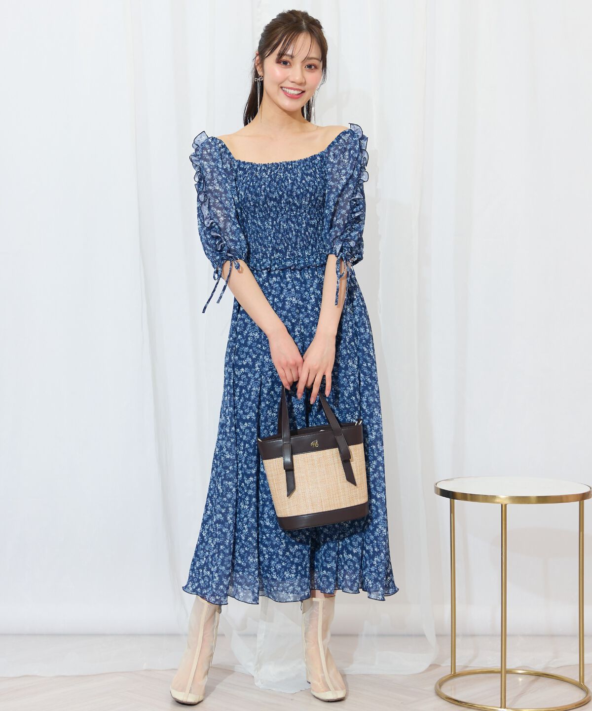 WILLSELECTION「ミニフラワーシャーリングワンピース」|ワンピース|