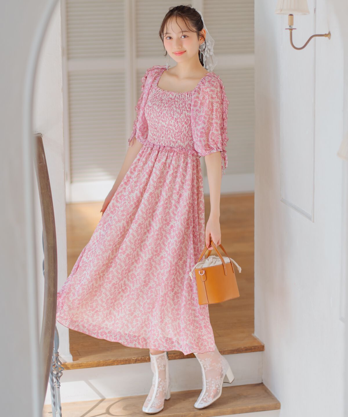 WILLSELECTION「ミニフラワーシャーリングワンピース」|ワンピース|