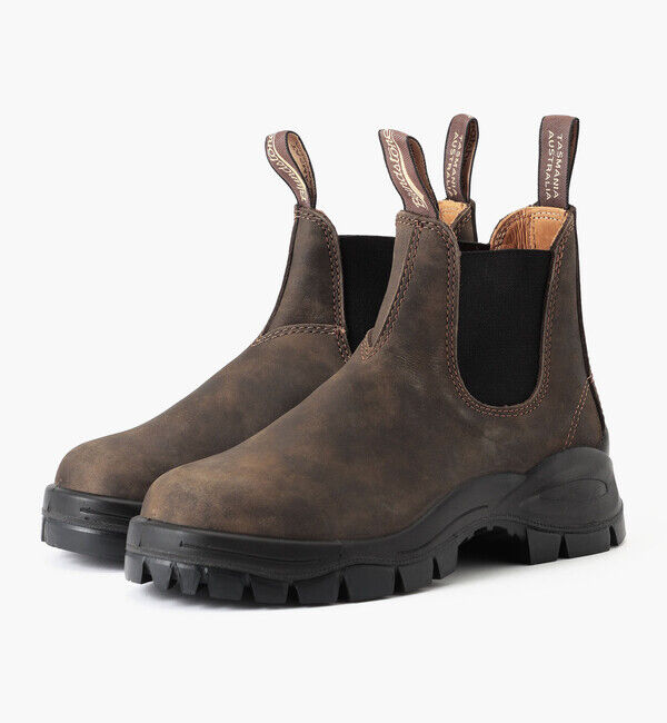 Blundstone「【ブランドストーン】ラグブーツ/ラスティックブラウン ヌバックレザー/ブーツ メンズ レディース」|ショートブーツ|ブラウン