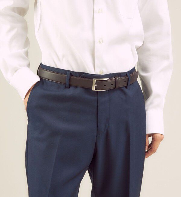 UNITED ARROWS green label relaxing「レザーライク STRC ドレスベルト」|ベルト|DK.BROWN