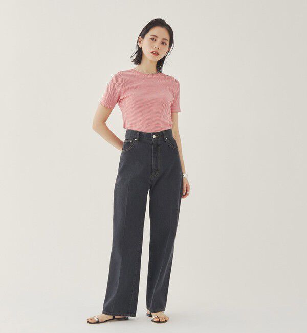 EMMEL REFINES「＜EMMEL REFINES＞EM センタープレス ストレート デニム/ パンツ」|デニム|