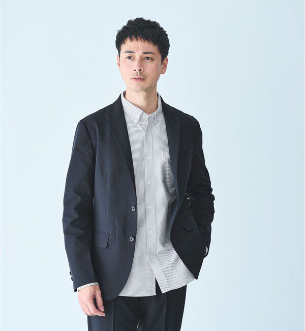 UNITED ARROWS green label relaxing「【WEB限定】JUST fit ドライPEスリムセットアップ ジャケット＆パンツ -吸水速乾・防シワ-」|テーラードジャケット|