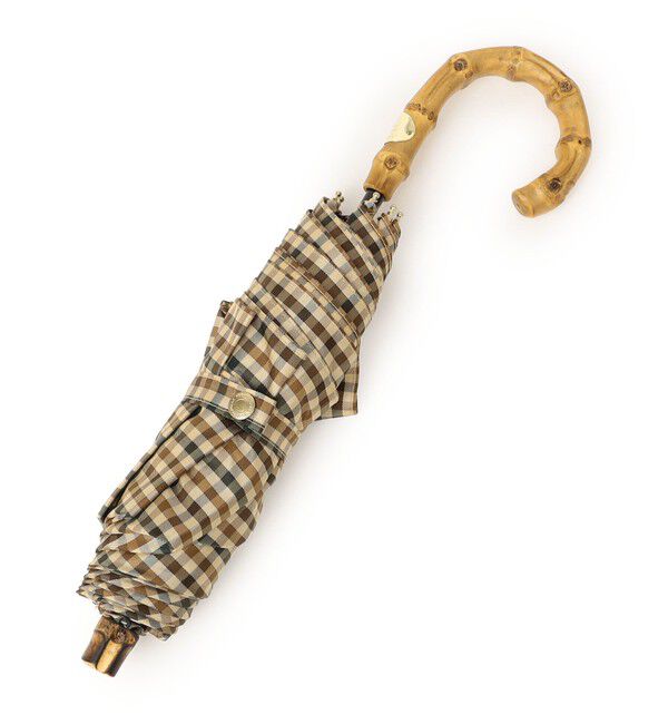 SHIPS any「Traditional Weatherwear: チェック バンブー ハンドル アンブレラ ミニ」|傘|